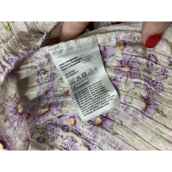H&M Peplum Floral Blouse Womens M Fairycore, Cottage, Whimsy - Picture 3 of 13